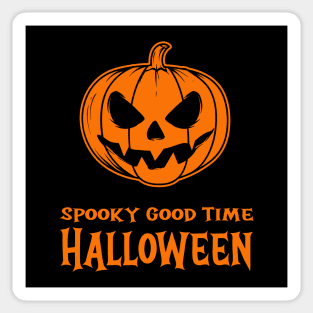 Spooky Good Time Halloween Pumpkin Orange Sticker